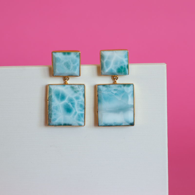 Jaipur Larimar Earrings